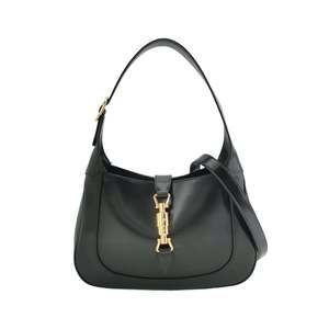 Gucci Jackie 1961 Black Leather Bag with Adjustable Strap